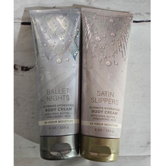 NEW! Bath & Body Works Ballet Nights Stain Slipper Body Care Lotion Cream 2pcs - Picture 1 of 2